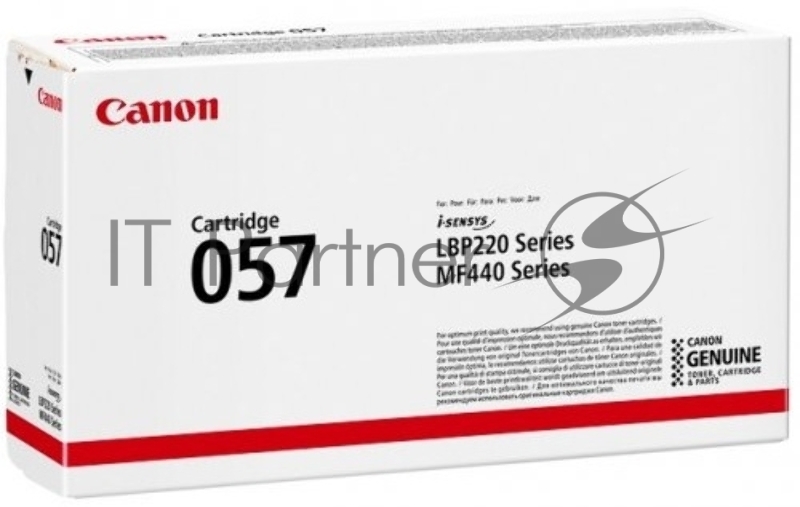 Тонер-картридж Canon 057 черный для MF449x/MF446x/MF445dw/MF443dw, LBP225x/LBP226dw/LBP223dw 3100 стр