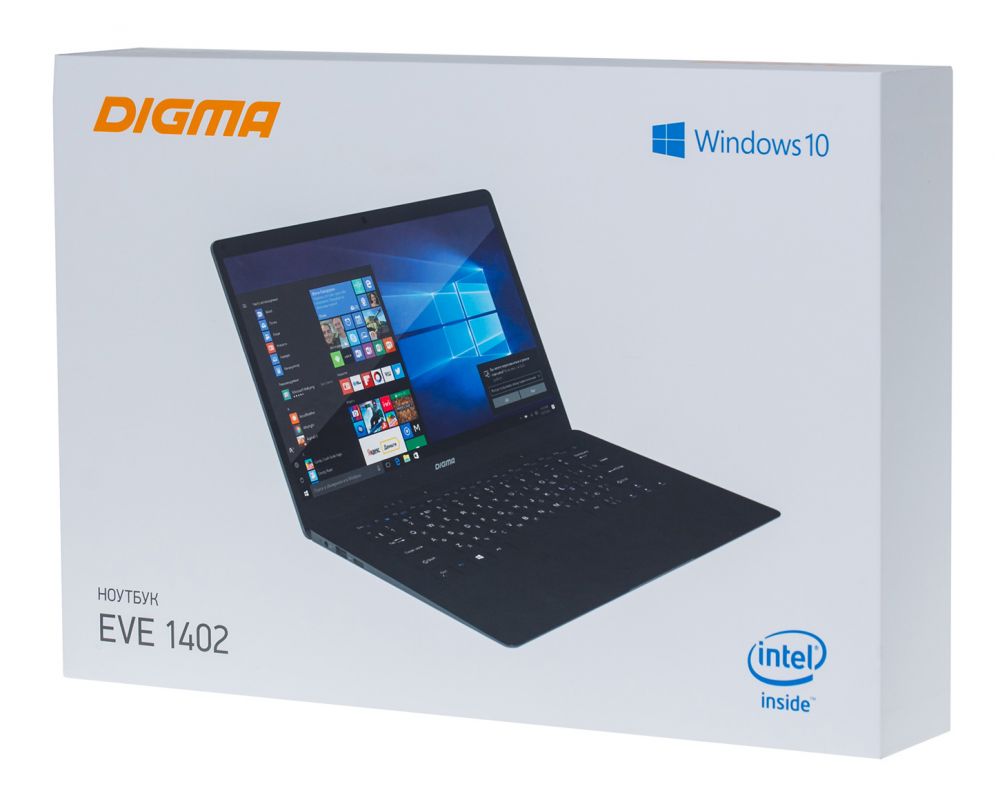 Ноутбук Digma EVE 1402 black/silver 14.1 {FHD IPS Atom X5-Z8350/4Gb/SSD32Gb/W10}