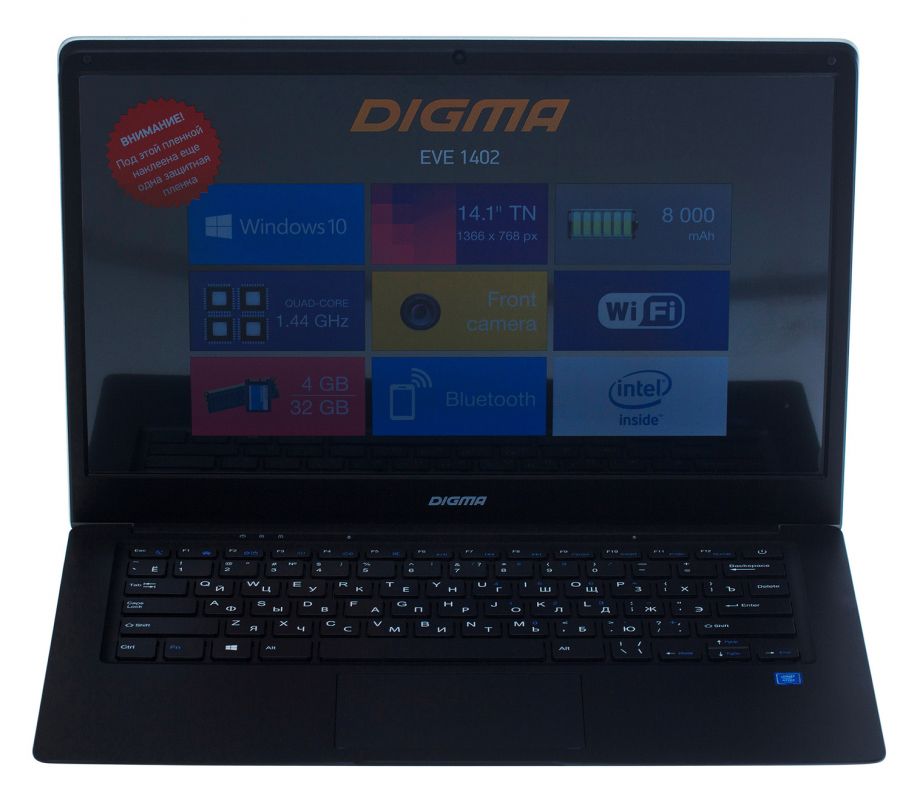 Ноутбук Digma EVE 1402 black/silver 14.1 {FHD IPS Atom X5-Z8350/4Gb/SSD32Gb/W10}
