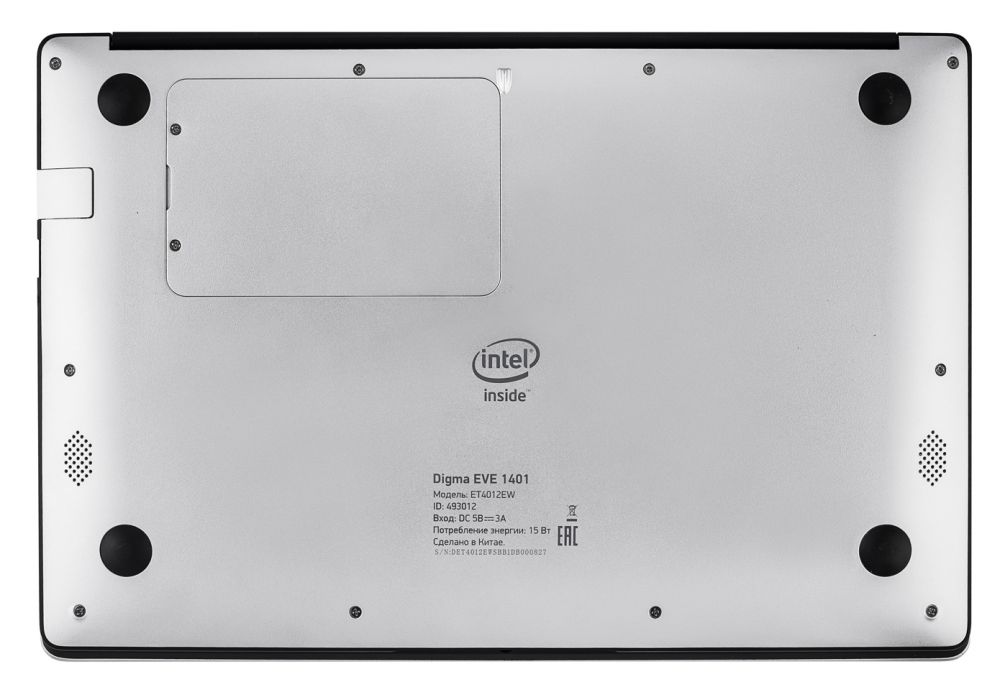 Ноутбук DIGMA EVE 1401, 14.1, Intel Atom X5 Z8350 1.44ГГц, 2Гб, 32Гб SSD, Intel HD Graphics 400, Windows 10 Home, черный/серебристый