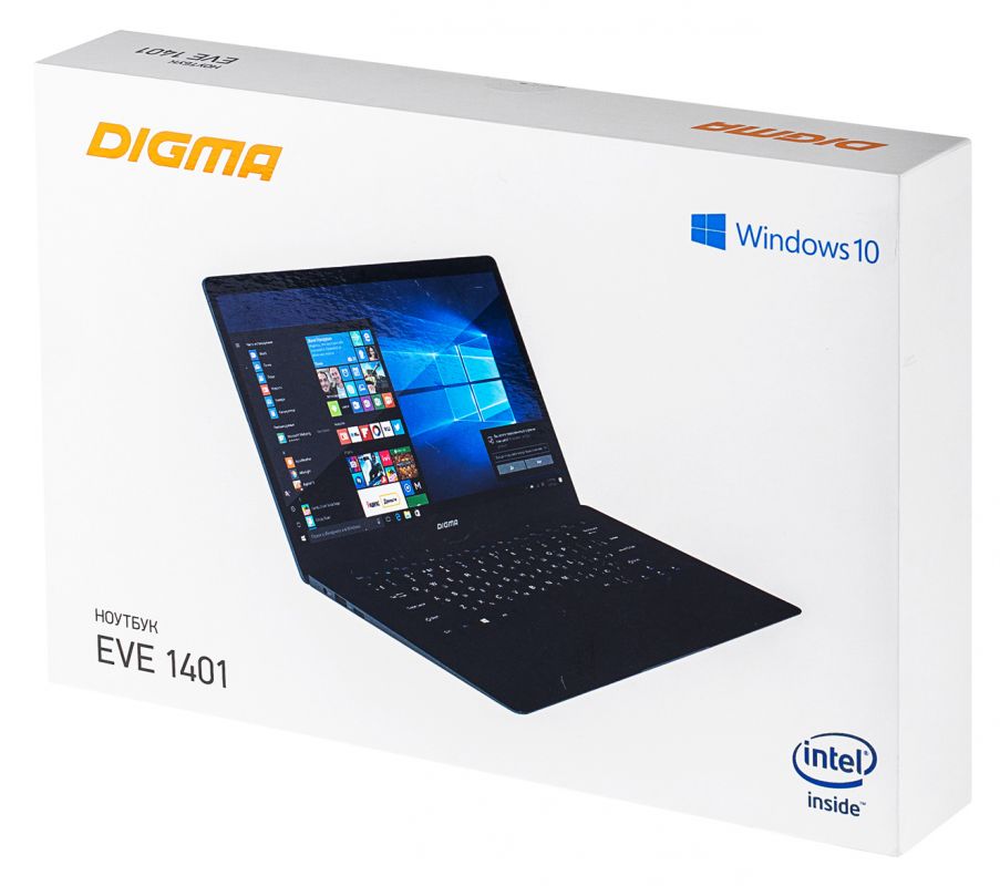 Ноутбук DIGMA EVE 1401, 14.1, Intel Atom X5 Z8350 1.44ГГц, 2Гб, 32Гб SSD, Intel HD Graphics 400, Windows 10 Home, черный/серебристый