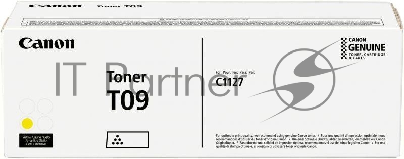 Тонер Canon T09 YL 3017C006 желтый туба для копира i-SENSYS X C1127iF, C1127i, C1127P