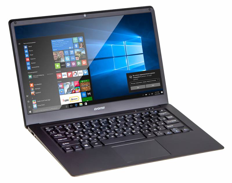 Ноутбук Digma CITI E400 Atom X5 Z8350/4Gb/SSD32Gb+64Gb/Intel HD Graphics 400/14.1/IPS/FHD (1920x1080)/Windows 10/black/WiFi/BT/Cam/9000mAh