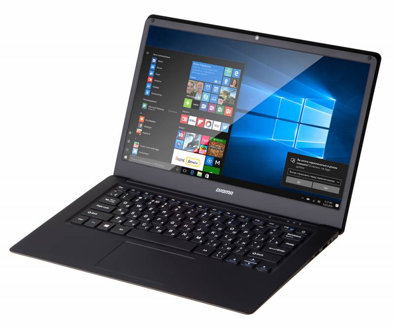 Ноутбук Digma CITI E400 Atom X5 Z8350/4Gb/SSD32Gb+64Gb/Intel HD Graphics 400/14.1/IPS/FHD (1920x1080)/Windows 10/black/WiFi/BT/Cam/9000mAh