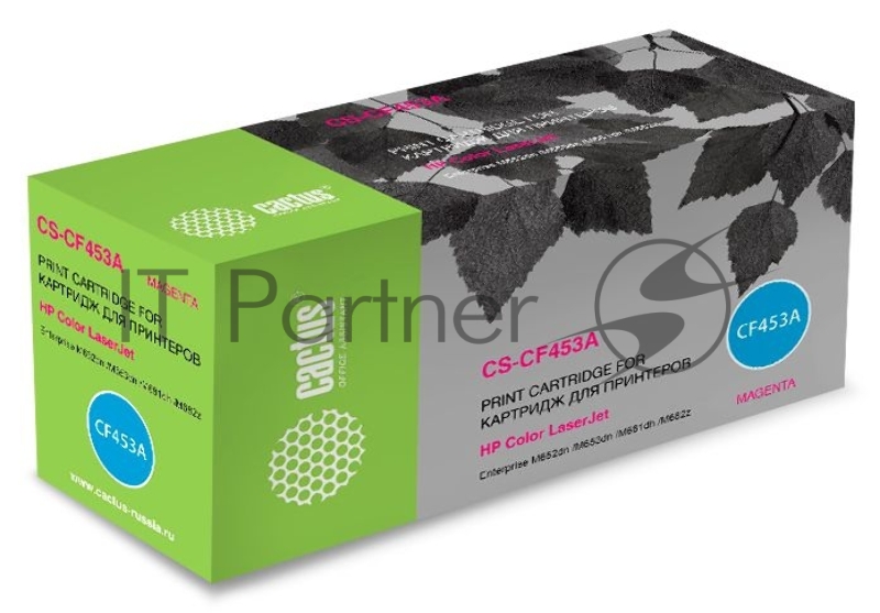 Тонер Картридж Cactus CS-CF453A пурпурный (10500стр.) для HP Color LJ Enterprise M652dn /M653dn /M681dh
