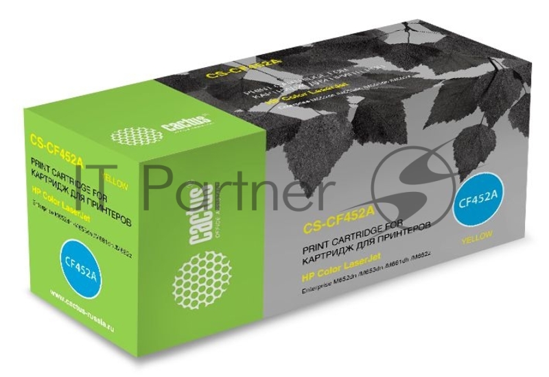Тонер Картридж Cactus CS-CF452A желтый (10500стр.) для HP Color LJ Enterprise M652dn /M653dn /M681dh