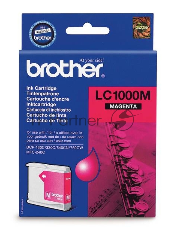 Картридж струйный Brother LC1000M пурпурный для Brother DCP-130/330