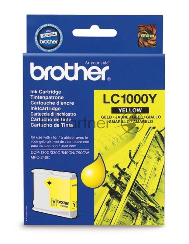 Картридж струйный Brother LC1000Y желтый для Brother DCP-130/330