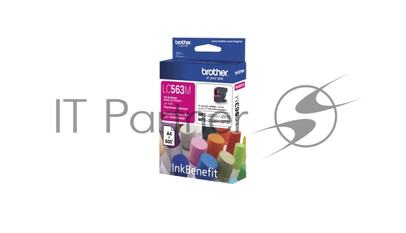 Картридж струйный Brother LC563M пурпурный для Brother MFC-J2510 (600стр.)
