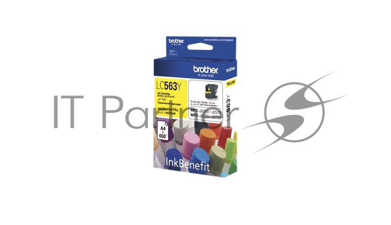 Картридж струйный Brother LC563Y желтый для Brother MFC-J2510 (600стр.)