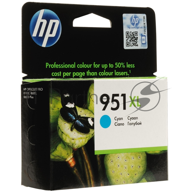Картридж струйный HP 951XL CN046AE голубой для HP OJ Pro 8100/8600 (1500стр.)