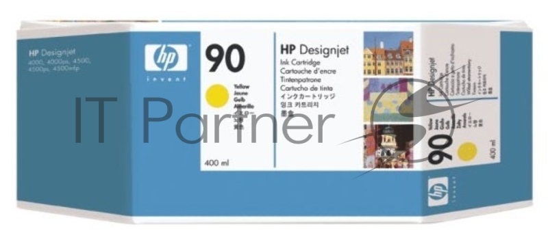 Картридж струйный HP №90 C5065A желтый для HP DJ 4000/4500 (400мл)