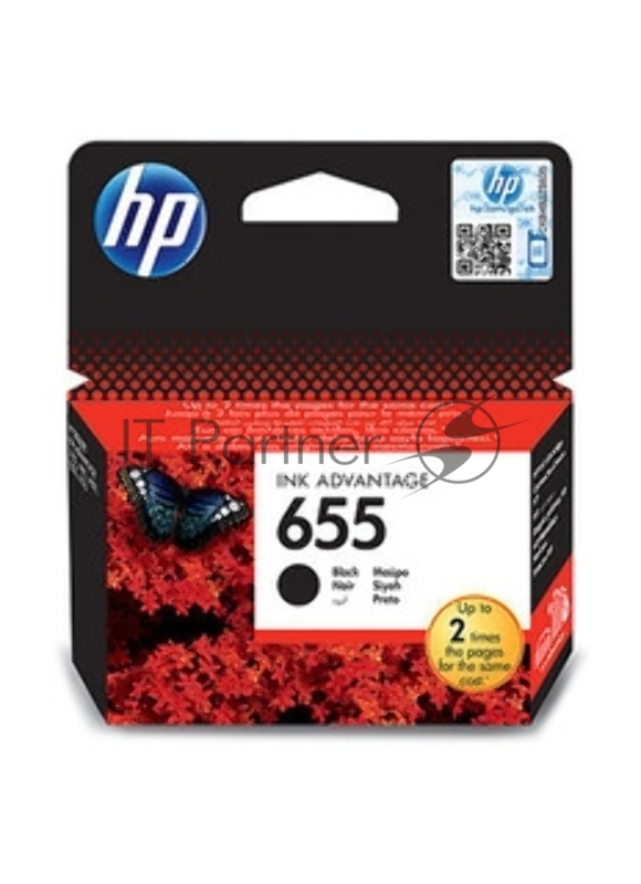 Картридж струйный HP 655 CZ109AE черный для HP DJ IA 3525/4615/4625/5525/6525 (550стр.)