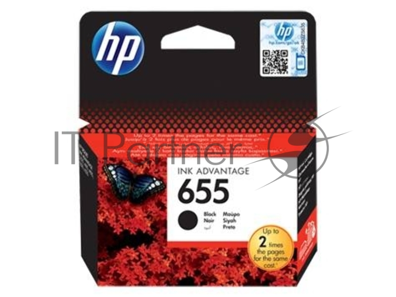 Картридж струйный HP 655 CZ109AE черный для HP DJ IA 3525/4615/4625/5525/6525 (550стр.)
