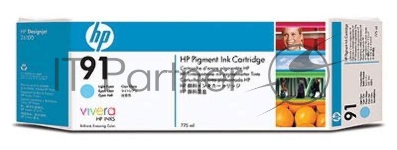 Картридж струйный HP 91 C9470A Pigment (775 мл) светло-голубой для DJ Z6100