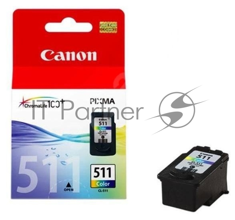 Картридж струйный CL-511 (2972B007) для Canon PIXMA MP240, PIXMA MP260, PIXMA MX320, PIXMA MX330 EMB, Цветной, 244стр., 9 мл.