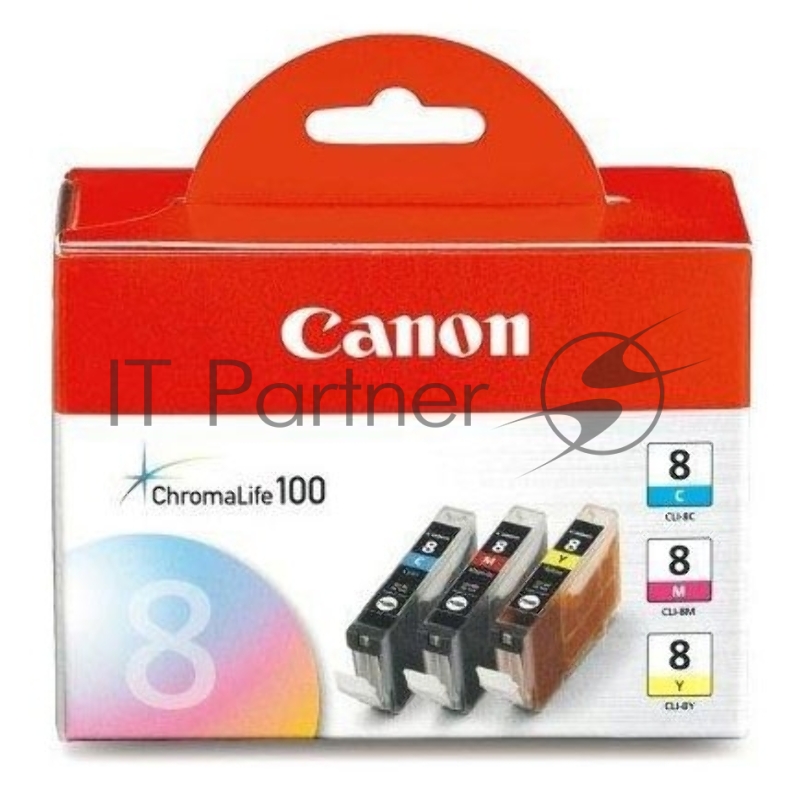 Картридж струйный Canon CLI-8C/M/Y 0621B029 голубой/пурпурный/желтый для Pixma iP6600D/iP4200/5200