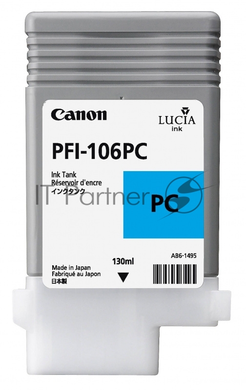 Картридж струйный Canon PFI-106 PC фото голубой для iPF6300S/6400/6450 (6625B001)