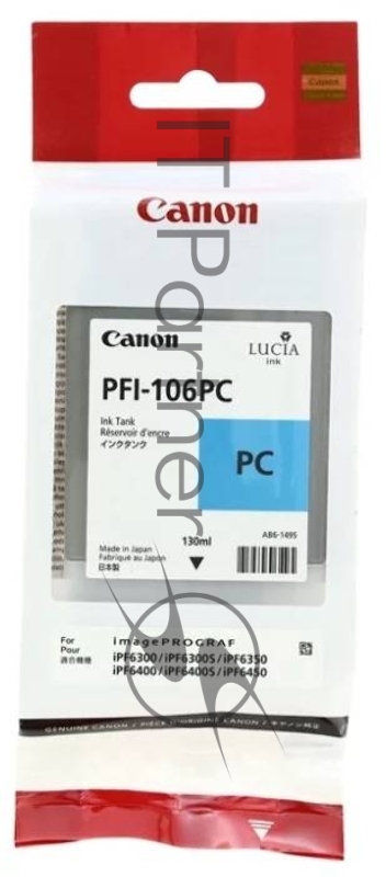 Картридж струйный Canon PFI-106 PC фото голубой для iPF6300S/6400/6450 (6625B001)