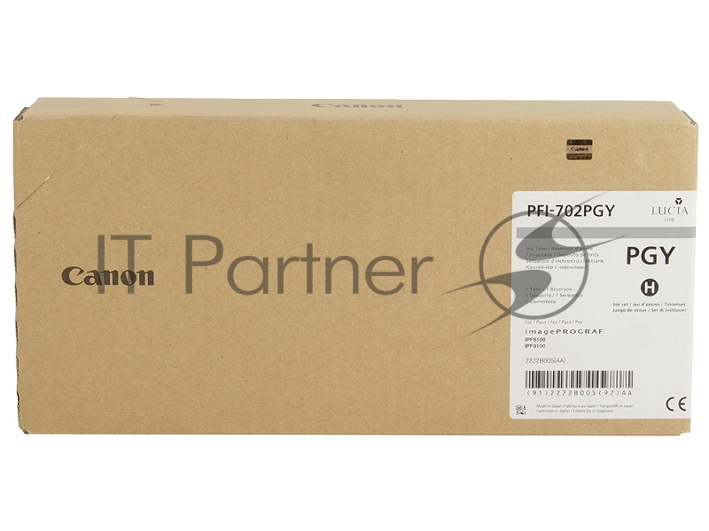 Картридж струйный Canon PFI-702 PGY фото серый для iPF9100 (2222B005)