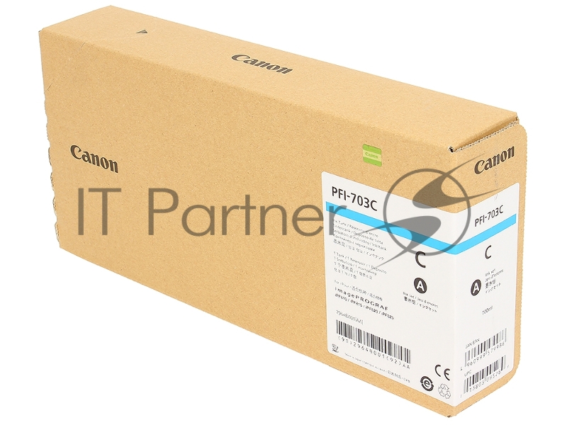 Картридж струйный PFI-703C (2964B001), для Canon iPF815/825, синий