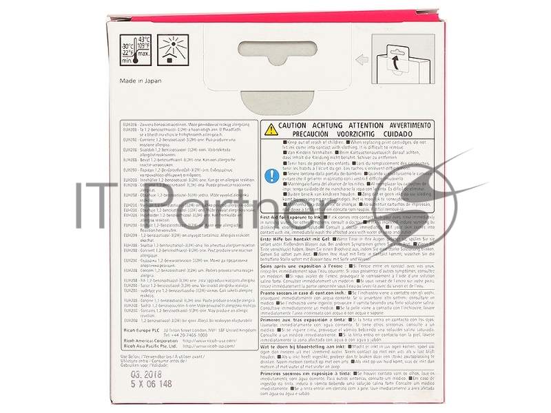 Картридж тип GC 41МL (0.6K) пурпурный для Aficio SG 2100N/ 3110DN/ 3110DNw