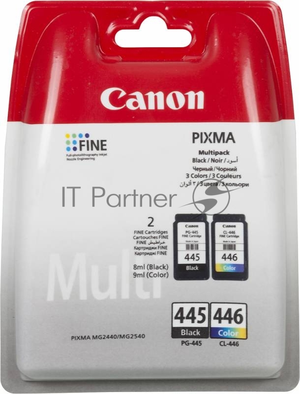 Картридж струйный PG-445/CL-446 (8283B004), для Canon PIXMA MG2540, PIXMA MG2440, 4 цвета, 180 стр.