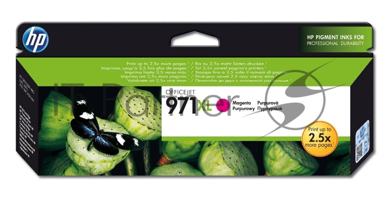 Картридж струйный HP 971XL CN627AE пурпурный для HP OJ Pro X476dw/X576dw/X451dw/X551dw (6600стр.)