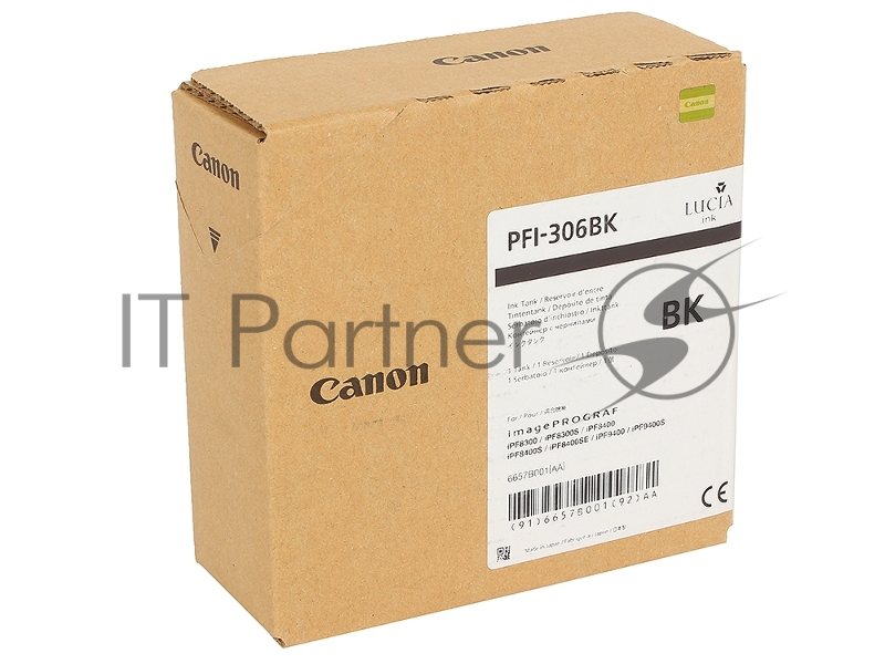 Картридж струйный Canon PFI-306 BK черный для iPF8300S/8400/9400S/9400 (6657B001)