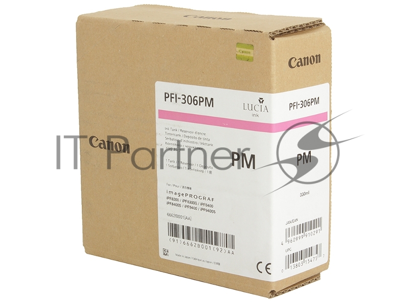 Картридж струйный Canon PFI-306 PM фото пурпурный для iPF8300S/8400/9400S/9400 (6662B001)