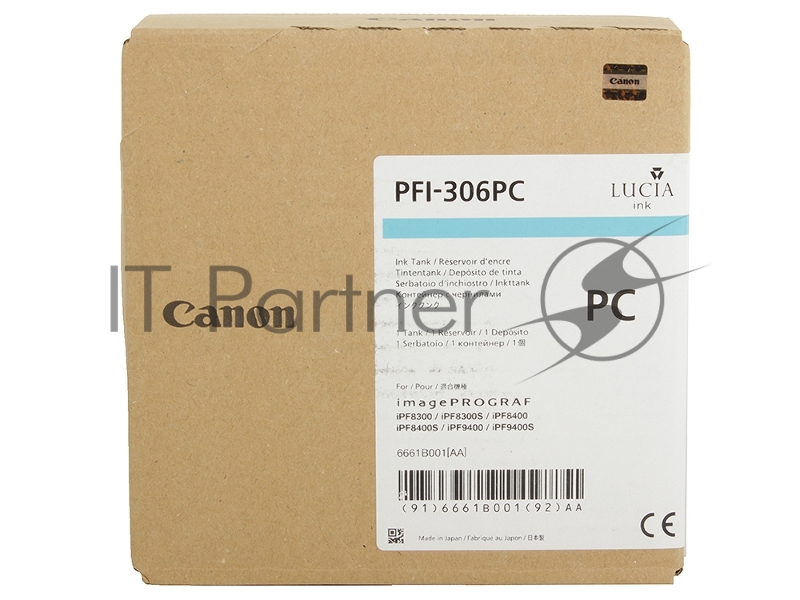Картридж струйный Canon PFI-306 PC фото голубой для iPF8300S/8400/9400S/9400 (6661B001)