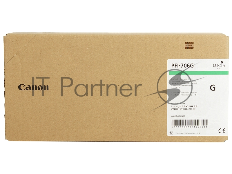 Картридж струйный Canon PFI-706 G зеленый для iPF8400/9400 (6688B001)