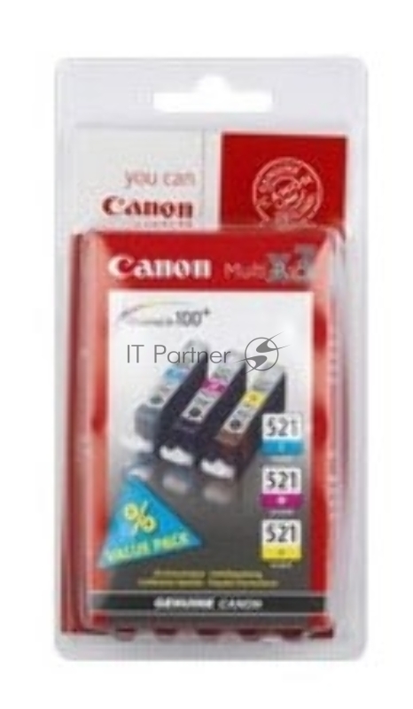 Картридж струйный Canon CLI-521 2934B010 голубой/пурпурный/желтый набор карт. для Canon Pixma MP540/620/630/980