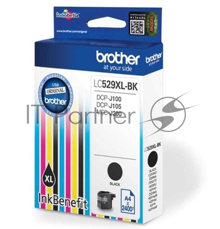 Картридж струйный Brother LC529XLBK черный для Brother DCP-J100/J105/J200 (2400стр.)