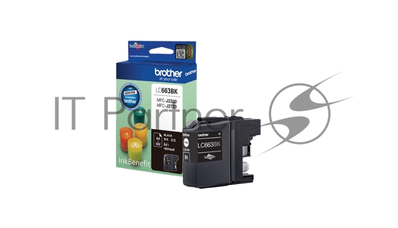 Картридж струйный Brother LC663BK черный, 600 стр., для Brother MFC-J2320/J2720