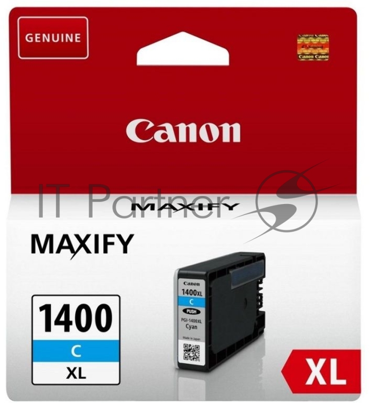 Картридж струйный CANON PGI-1400XL C Cyan голубой, 900 стр., для MAXIFY МВ2040/МВ2340