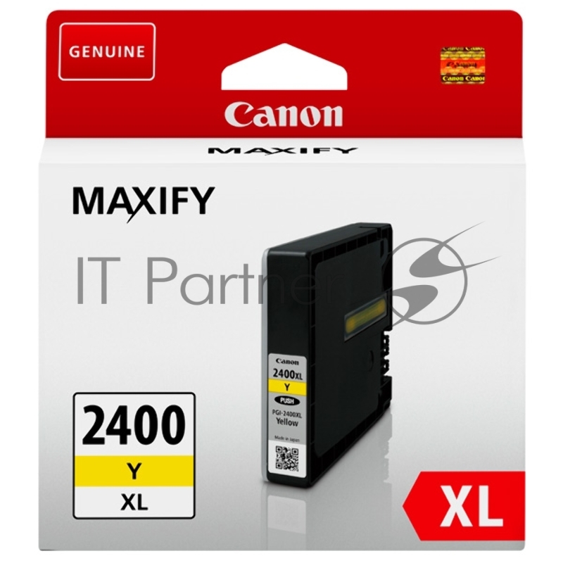 Картридж струйный CANON PGI-2400XL желтый, 1500 стр., для MAXIFY iB4040/МВ5040/МВ5340