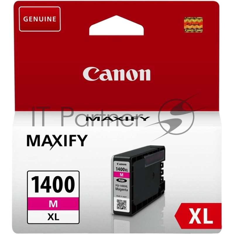 Картридж струйный CANON PGI-1400XL пурпурный, 900 стр., для MAXIFY МВ2040/МВ2340