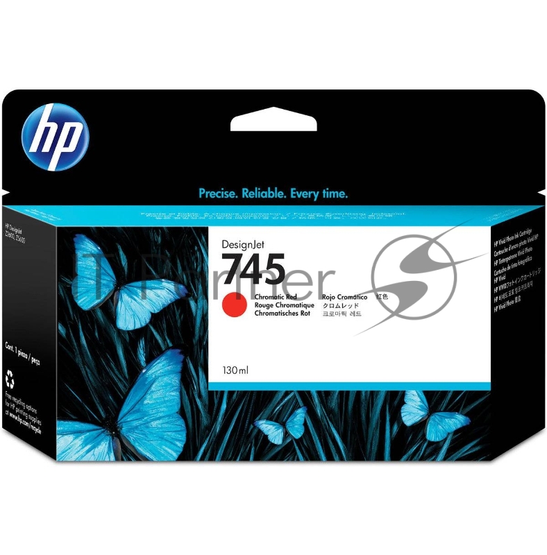 Картридж HP 745 Хроматический красный для HP DesignJet, 130ml