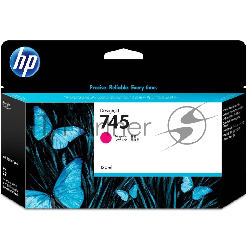 Картридж HP 745 Пурпурный для HP DesignJet, 130ml