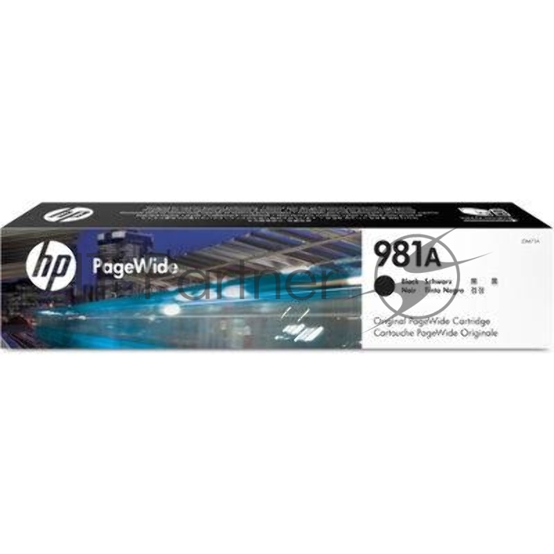 Картридж HP 981A черный для HP Color PageWide Ent Flow MFP 586, 566 6000 стр.