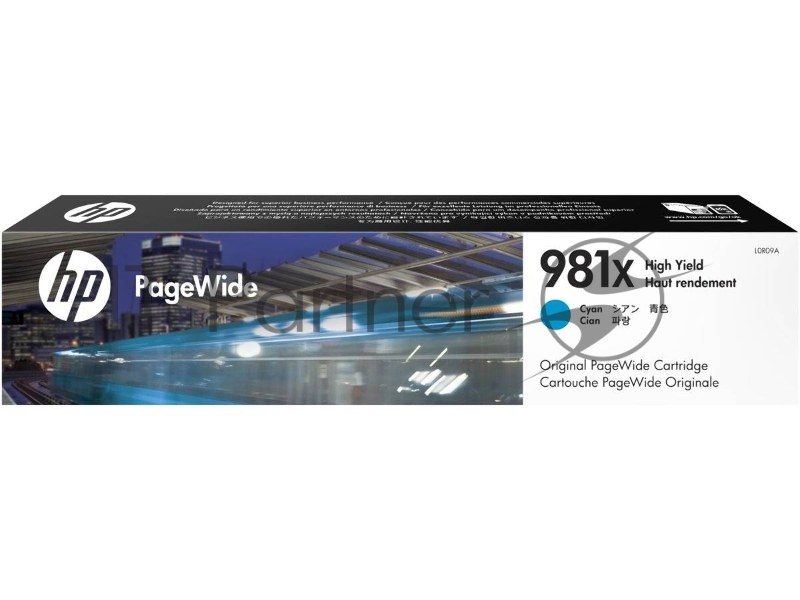 Картридж HP 981X голубой увеличенной емкости для HP Color PageWide Ent Flow MFP 586, 566 10 000 стр.