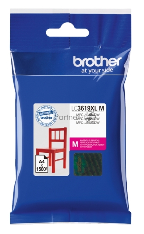 Картридж Brother струйный LC3619XLM пурпурный повышенной емкости 1500 стр. для MFC-J3530DW, MFC-J3930DW