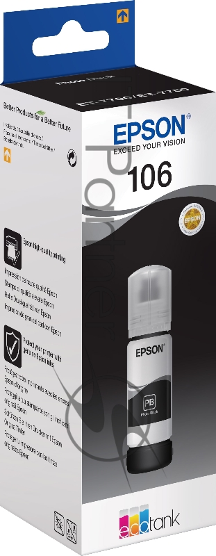 Картридж струйный Epson 106BK C13T00R140 черный (70мл) для Epson L7160/7180