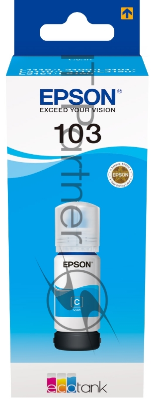 Картридж струйный Epson 103C C13T00S24A голубой (65мл) для Epson L3100/3110/3150