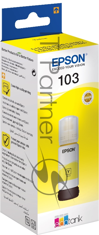 Картридж струйный Epson 103Y C13T00S44A желтый (65мл) для Epson L3100/3110/3150