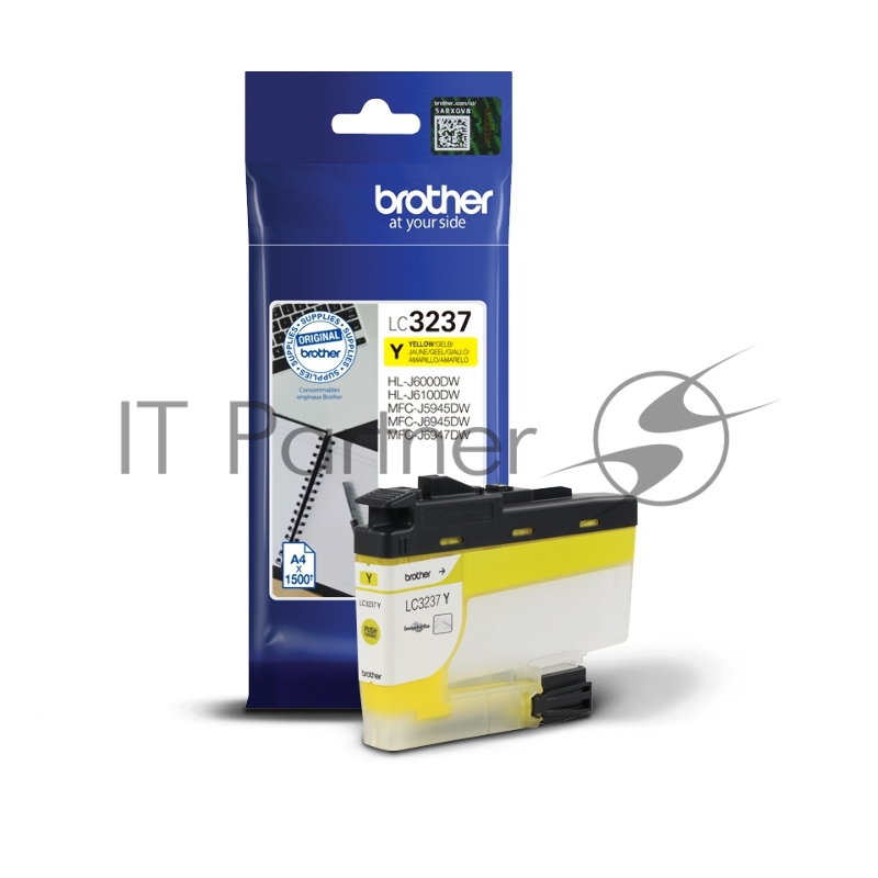 Картридж Brother струйный LC3237Y желтый 1500 стр. для HLJ6000DW, MFCJ5945DW, MFCJ6945DW