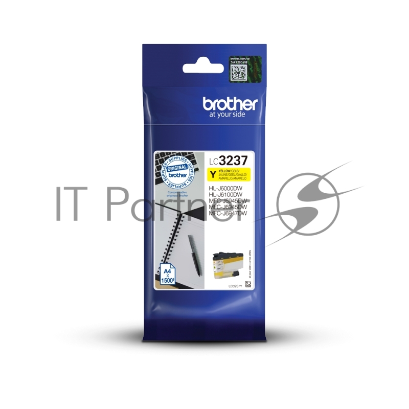 Картридж Brother струйный LC3237Y желтый 1500 стр. для HLJ6000DW, MFCJ5945DW, MFCJ6945DW