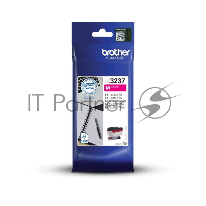 Картридж Brother струйный LC3237M пурпурный 1500 стр. для HLJ6000DW, MFCJ5945DW, MFCJ6945DW