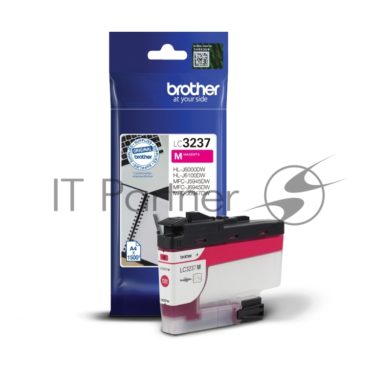 Картридж Brother струйный LC3237M пурпурный 1500 стр. для HLJ6000DW, MFCJ5945DW, MFCJ6945DW